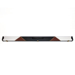 Boitier rigide tricolore blanc brun et noir pour queue de billard 3/4