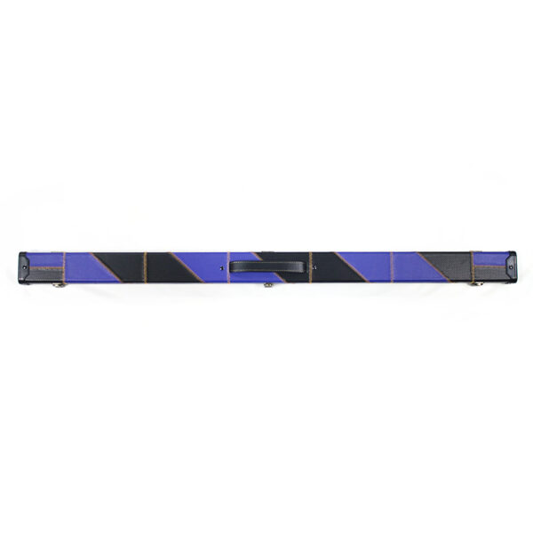 Boitier rigide bleu motif diagonales noires parallèles pour queue 3/4