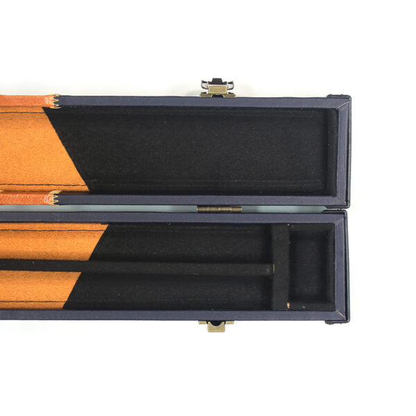 Boitier rigide bleu marine motifs brun et orange pour queue 3/4 – Image 4