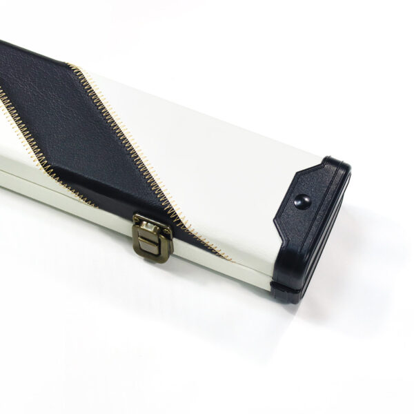 Boitier en aluminium blanc lignes noires croisées pour queue 3/4 – Image 2