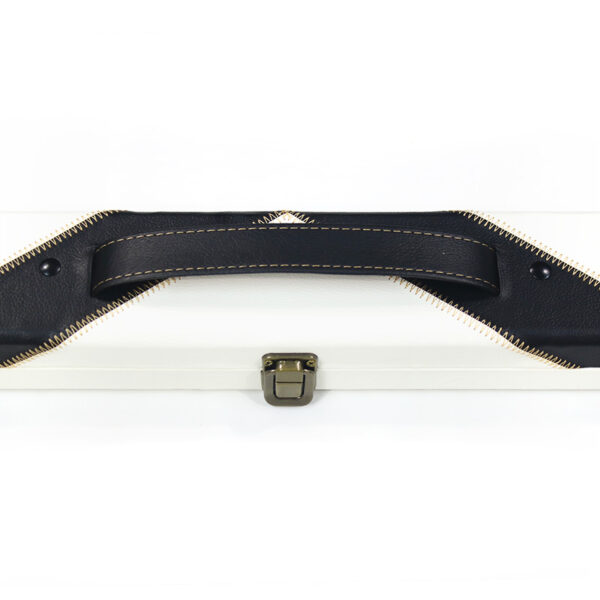 Boitier en aluminium blanc lignes noires croisées pour queue 3/4 – Image 3