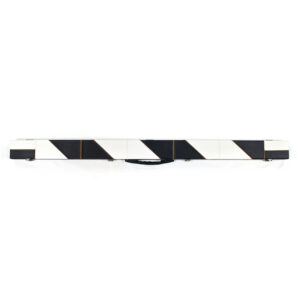 Boitier rigide blanc lignes diagonales pour queue 3/4