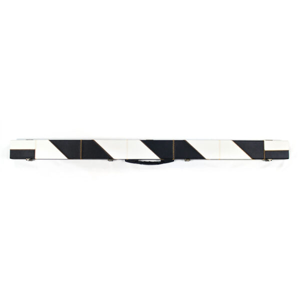 Boitier rigide blanc lignes diagonales pour queue 3/4