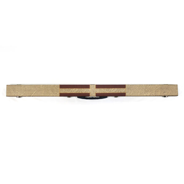 Boitier rigide beige motif croix pour queue de 3/4