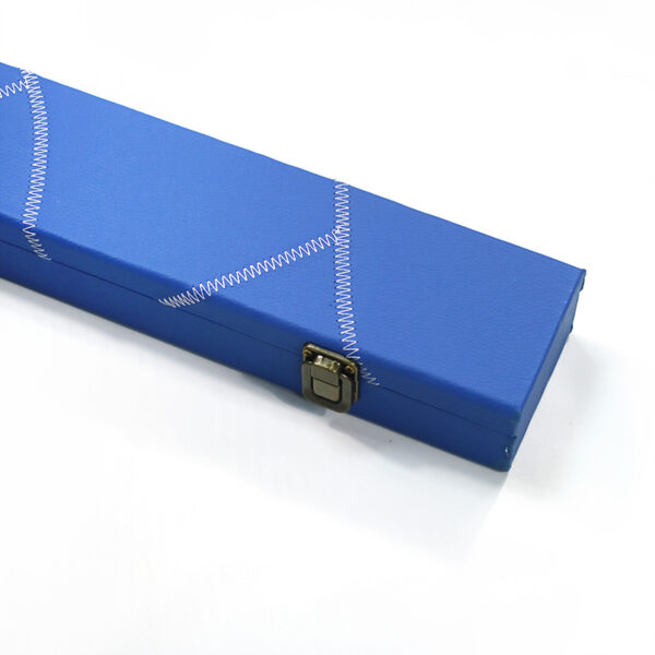 Boitier rigide simili cuir bleu pour queue de 3/4 – Image 2