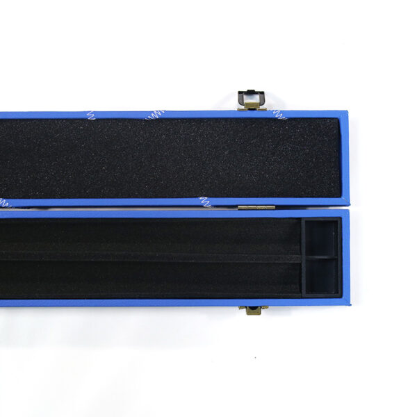 Boitier rigide simili cuir bleu pour queue de 3/4 – Image 4
