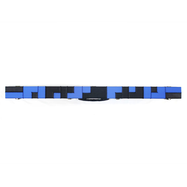 Boitier rigide damier "inversé" bleu et noir pour queue de 3/4