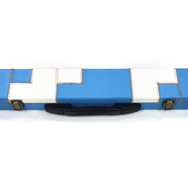 Boitier rigide damier "inversé" bleu et blanc pour queue de 3/4 – Image 3