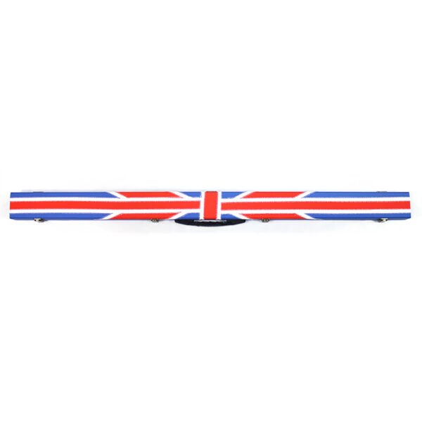 Boitier rigide bleu motif "England Flag" pour queue de 3/4