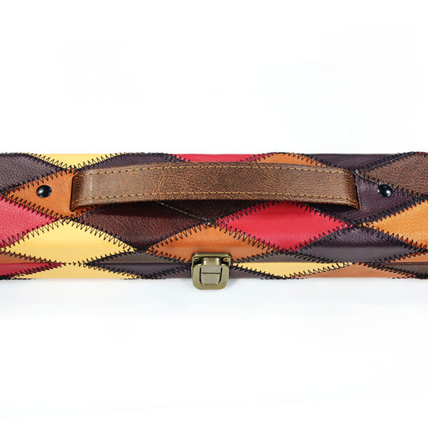 Boitier rigide losanges muticolores "couleurs chaudes" pour queue 3/4 – Image 3