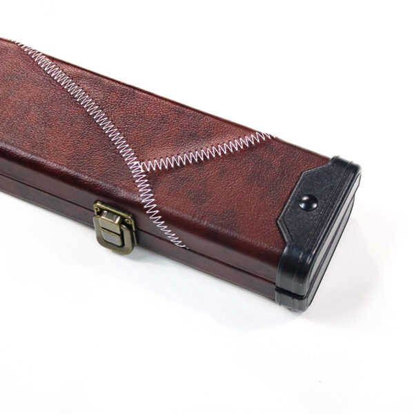 Boitier rigide simili cuir bordeaux pour queue de 1/2 – Image 2