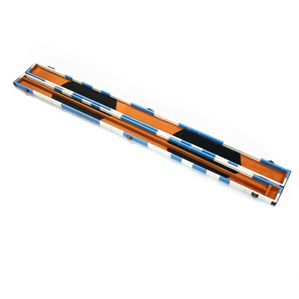 Boitier rigide damier "inversé" bleu et blanc pour queue de 1/2 – Image 3