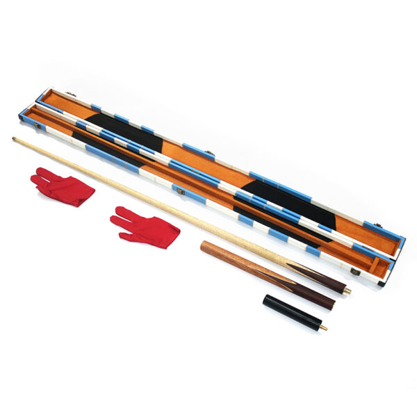 Boitier rigide damier "inversé" bleu et blanc pour queue de 1/2 – Image 4
