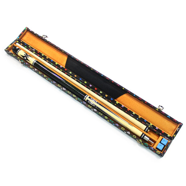 Boitier rigide motif "Louis Vuitton" coloré pour queue de billard 1/2 – Image 2