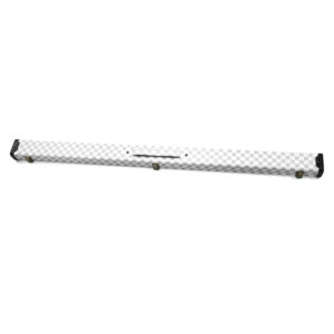 Boitier rigide fin damier gris clair et blanc pour queue de billard 3/4